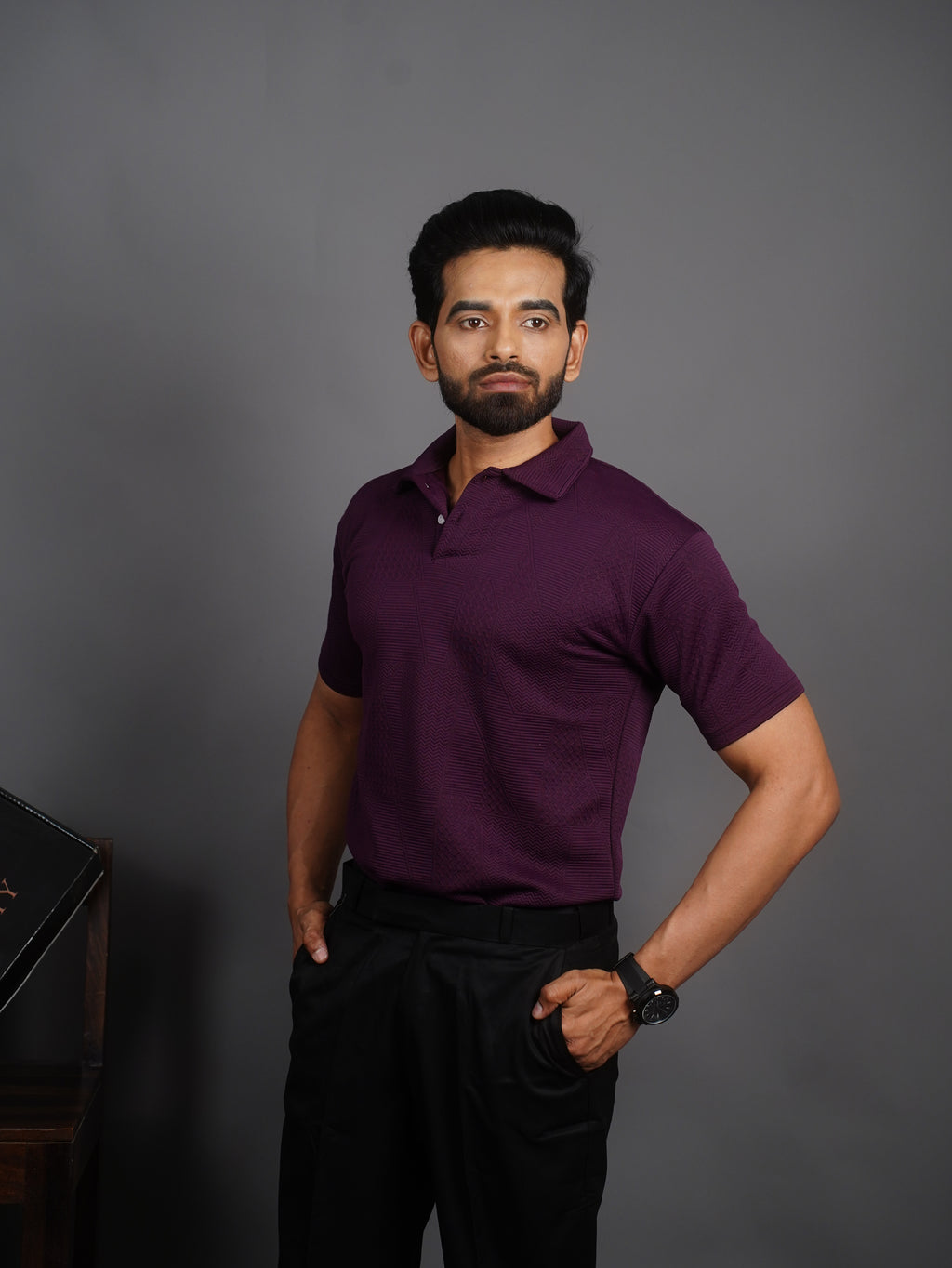 Burgundy Polo T-Shirt