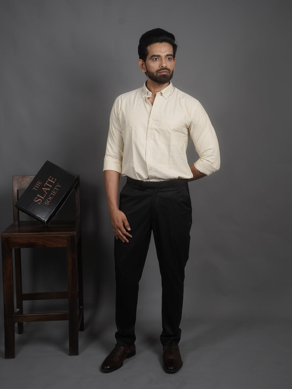 Stipe Shirt - Ivory Sand