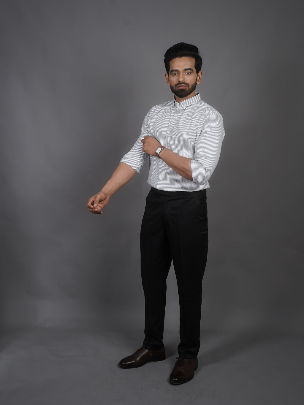 Stipe Shirt - Grey