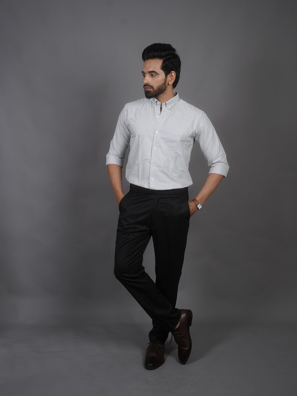 Stipe Shirt - Grey