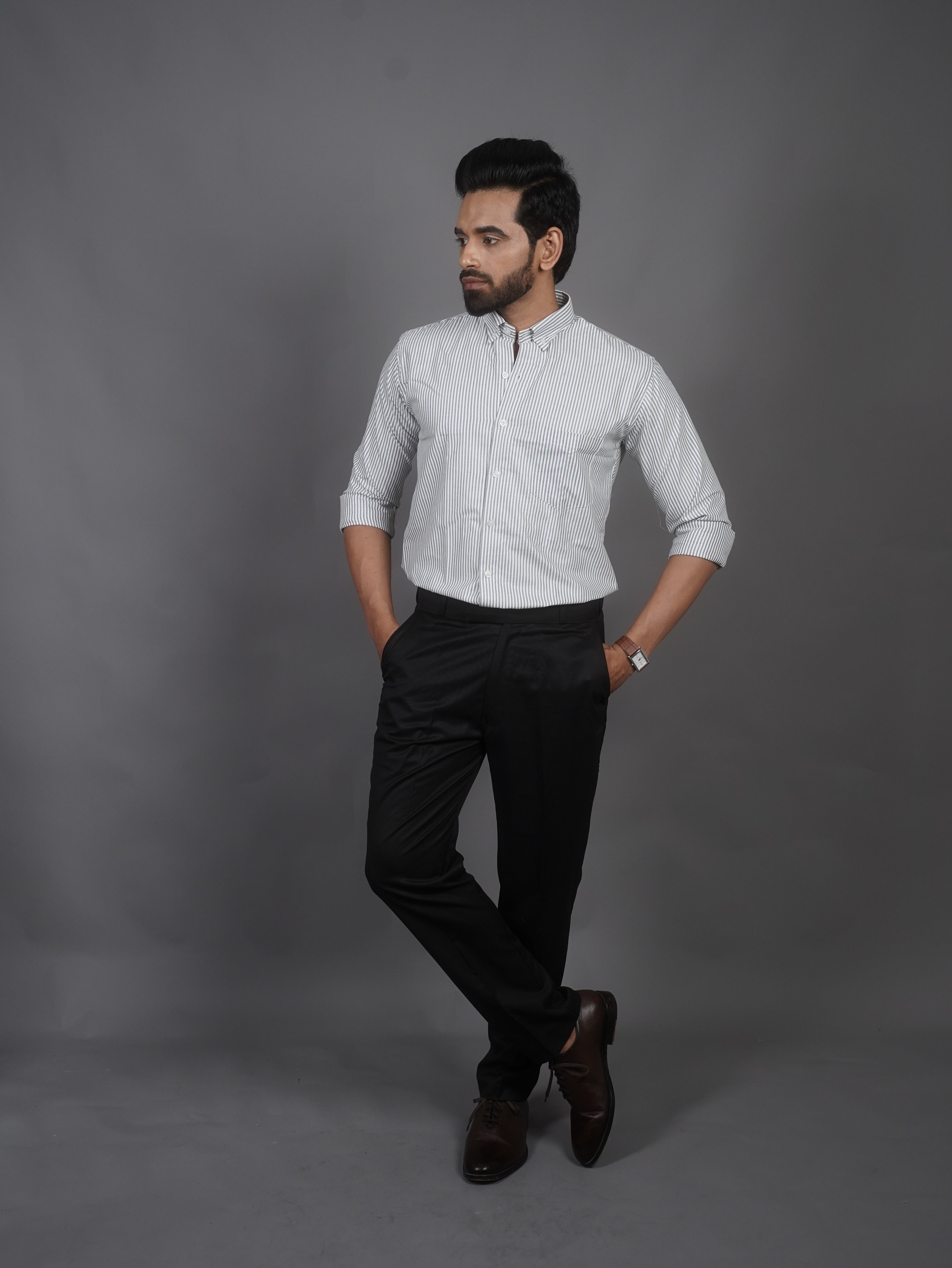 Stipe Shirt - Grey