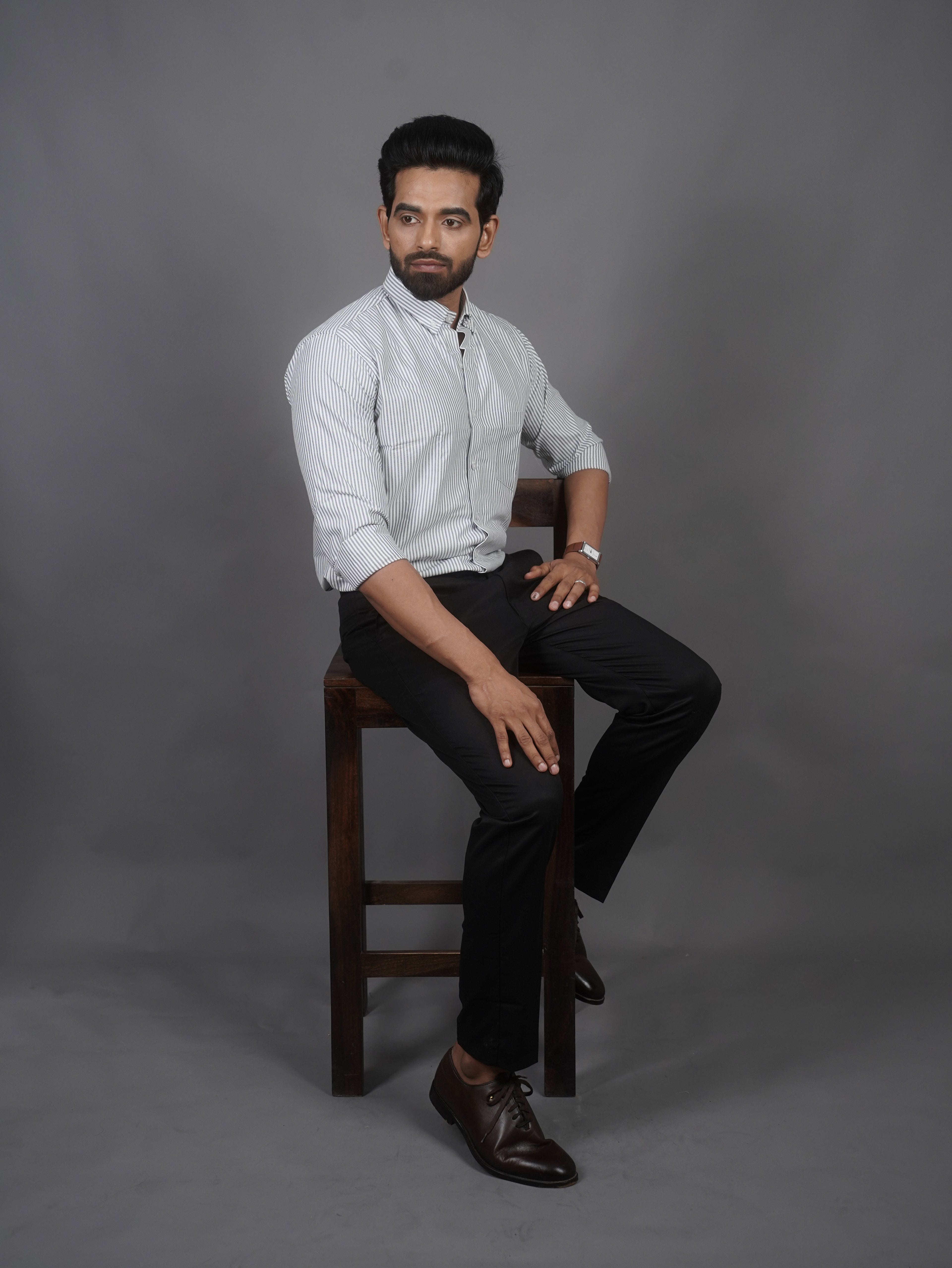 Stipe Shirt - Grey