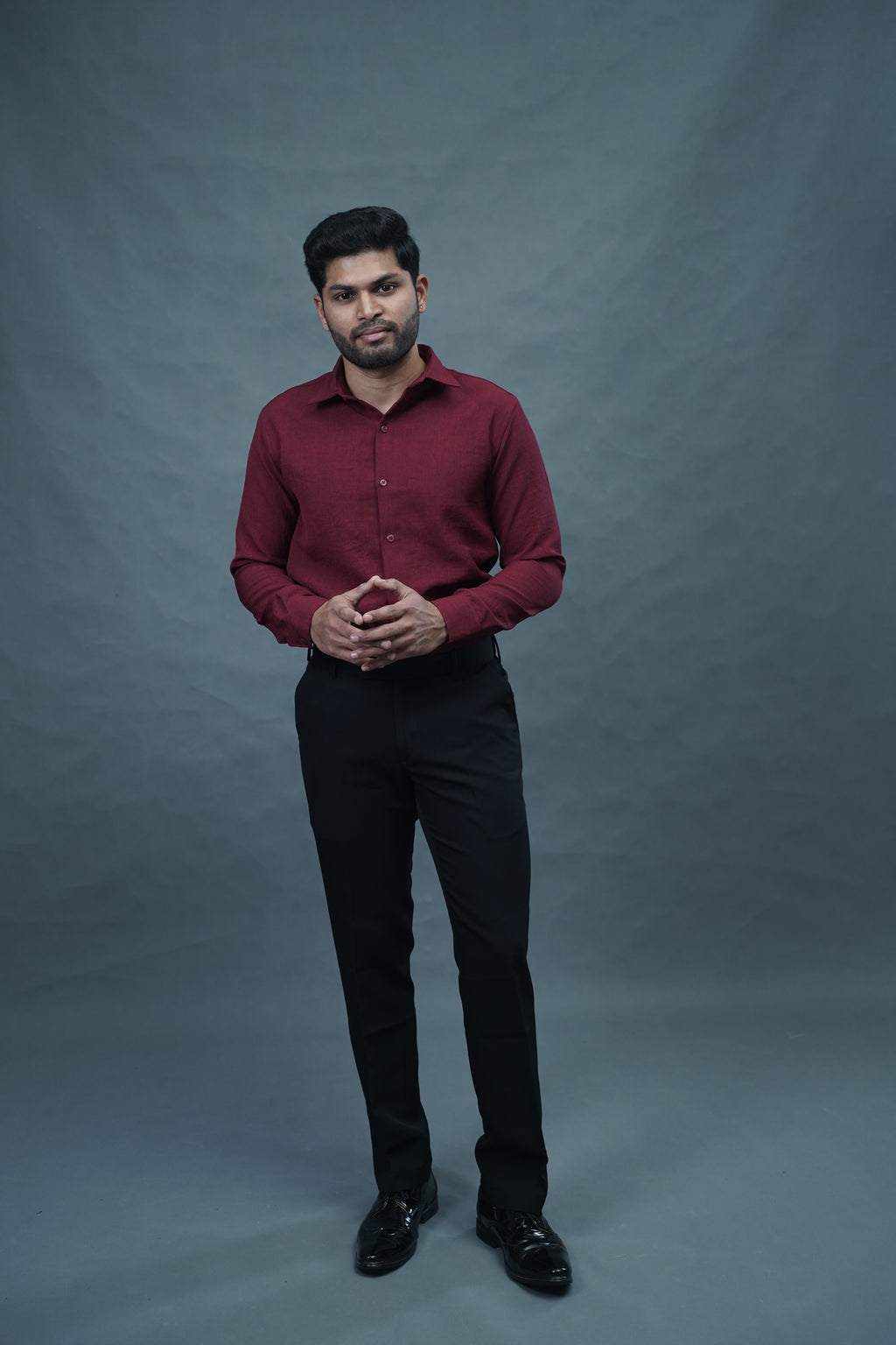 Linen Blended Shirt - Marron