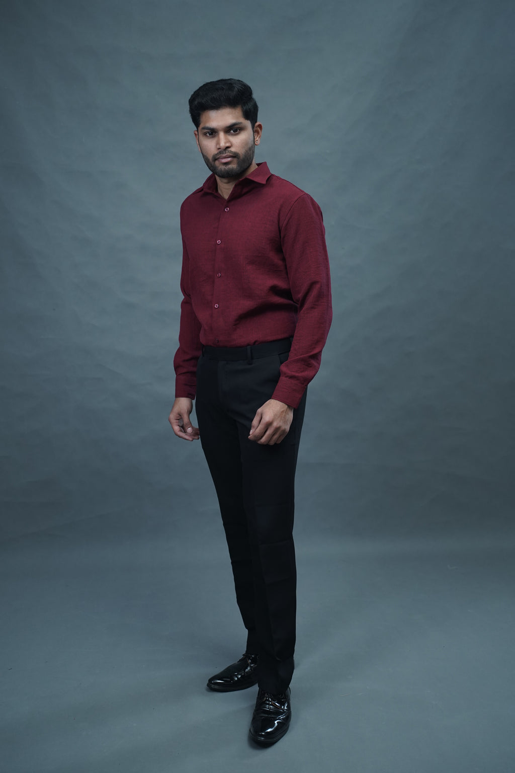 Linen Blended Shirt - Marron