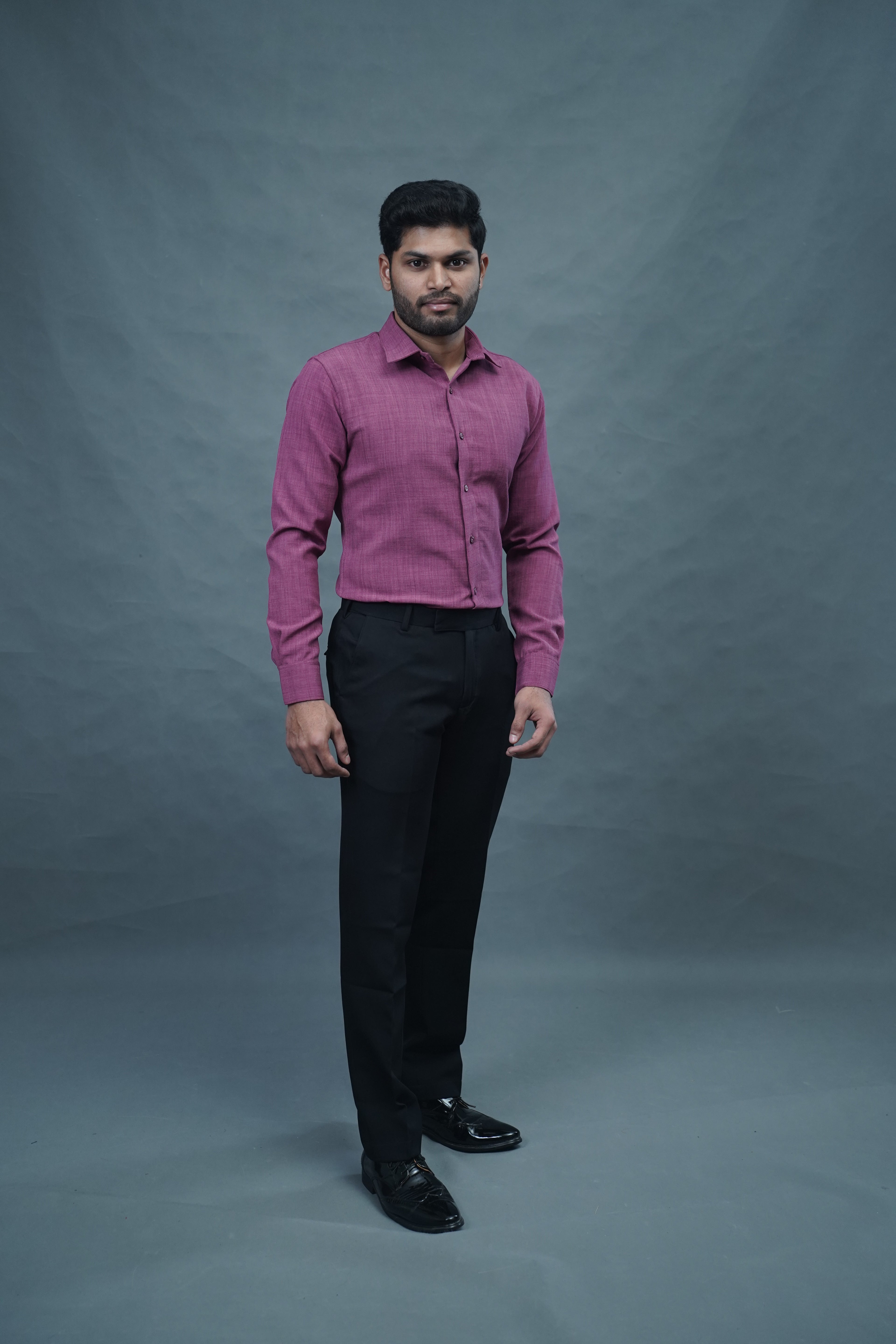 Linen Blended Shirt - Onion Pink