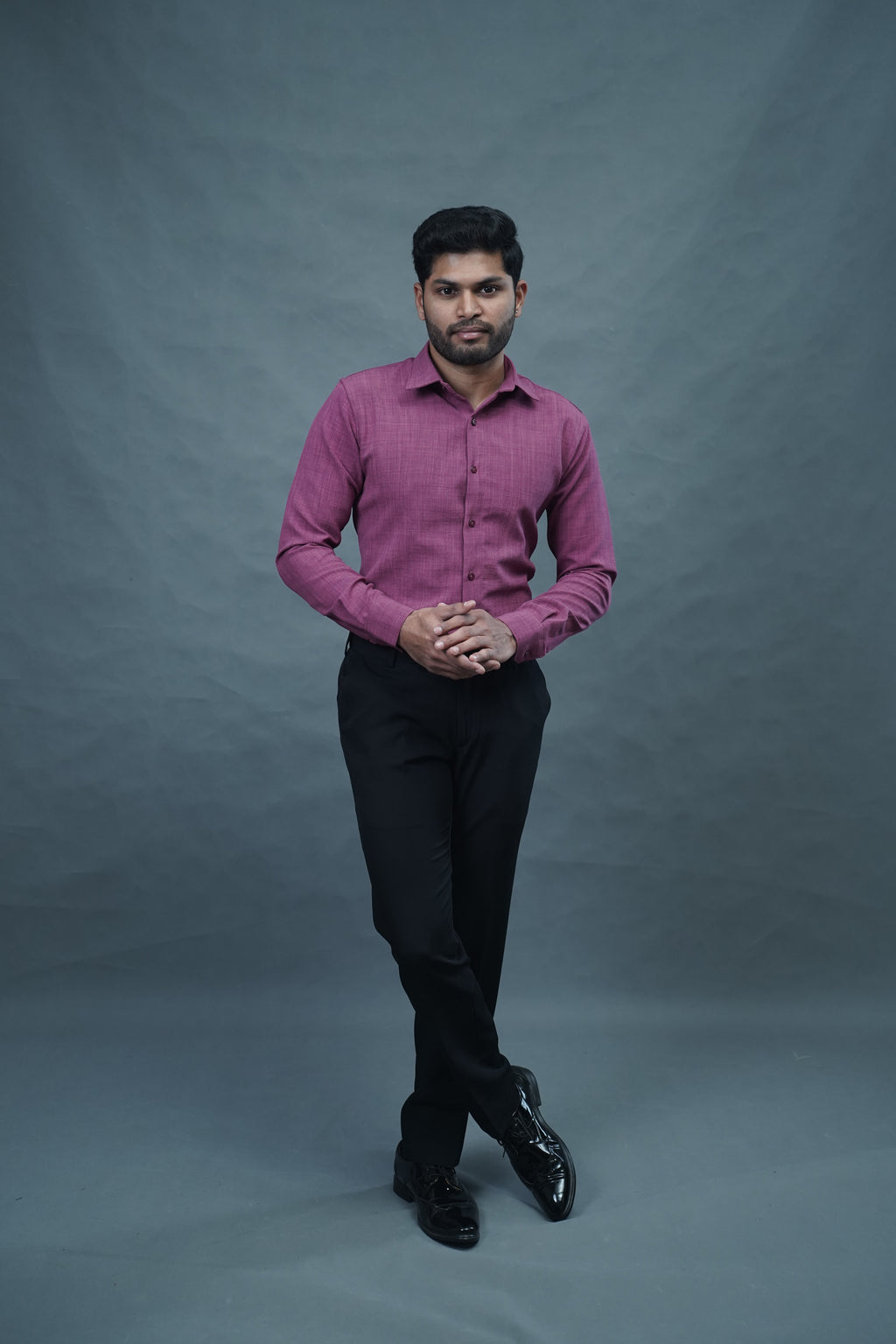 Linen Blended Shirt - Onion Pink