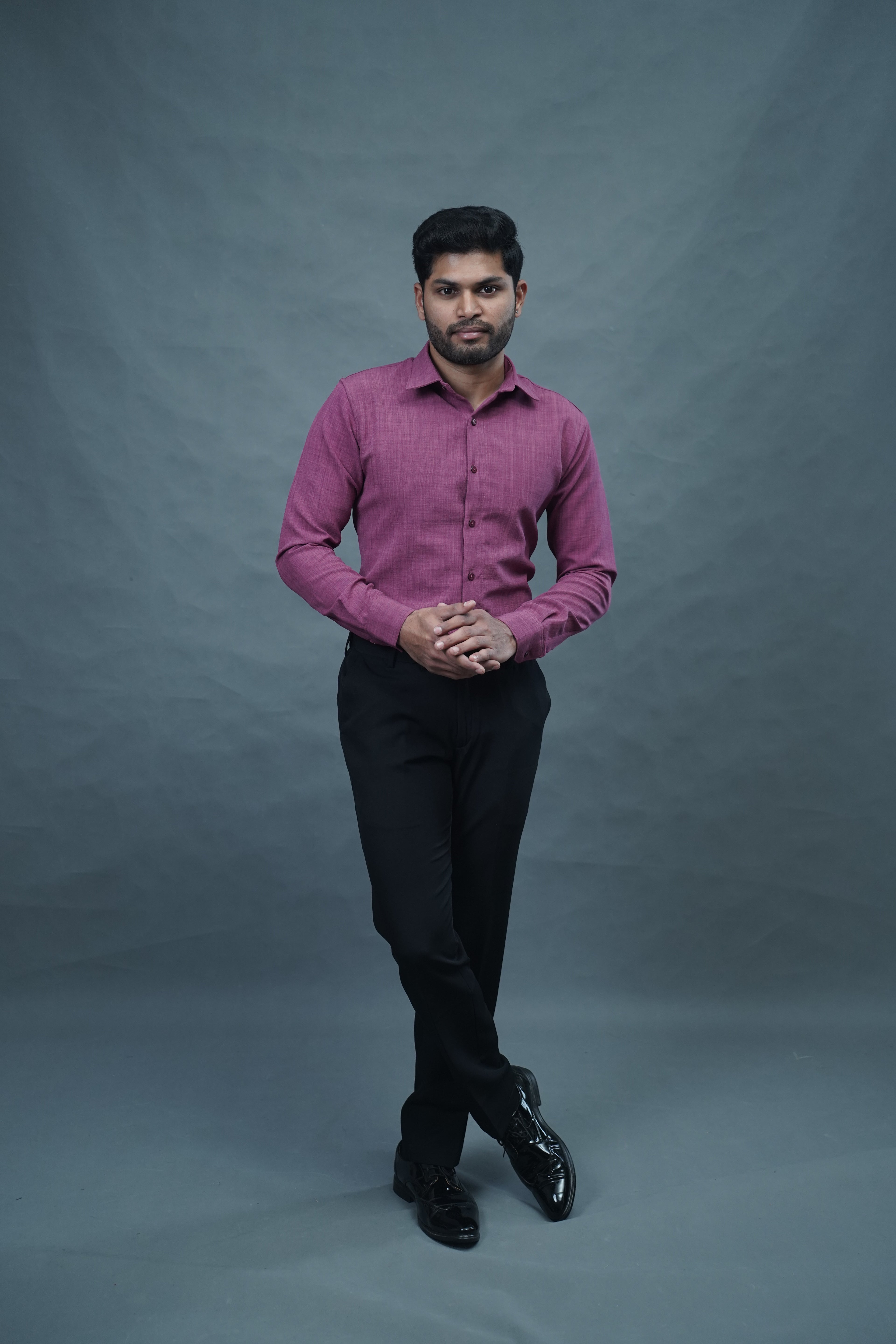 Linen Blended Shirt - Onion Pink