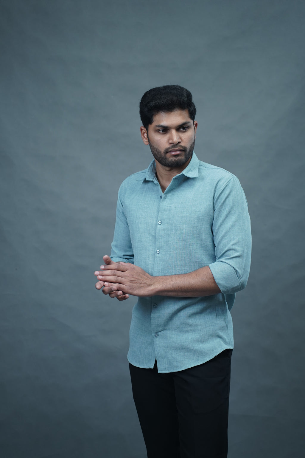 Linen Blended Shirt - Pista Green