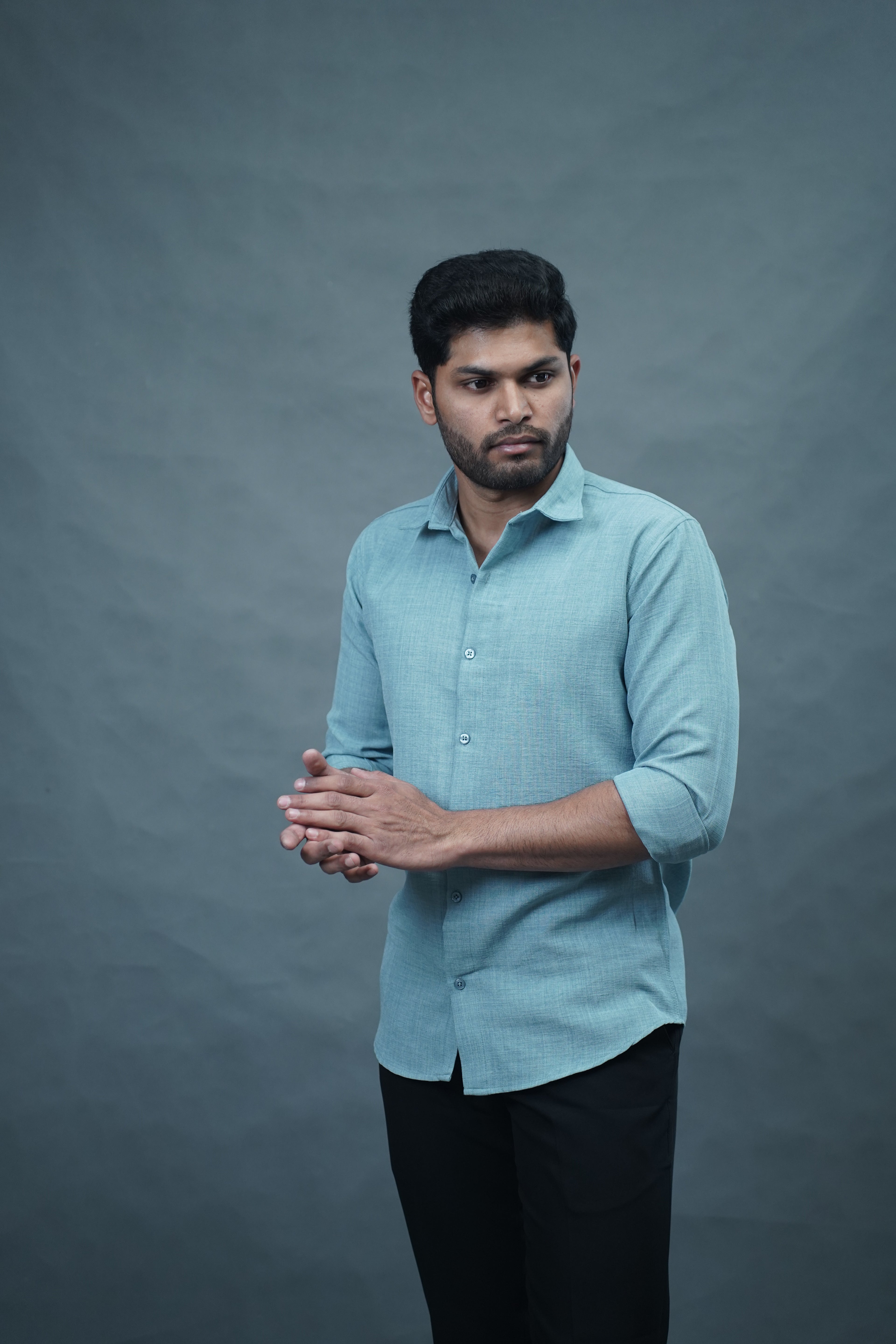 Linen Blended Shirt - Pista Green