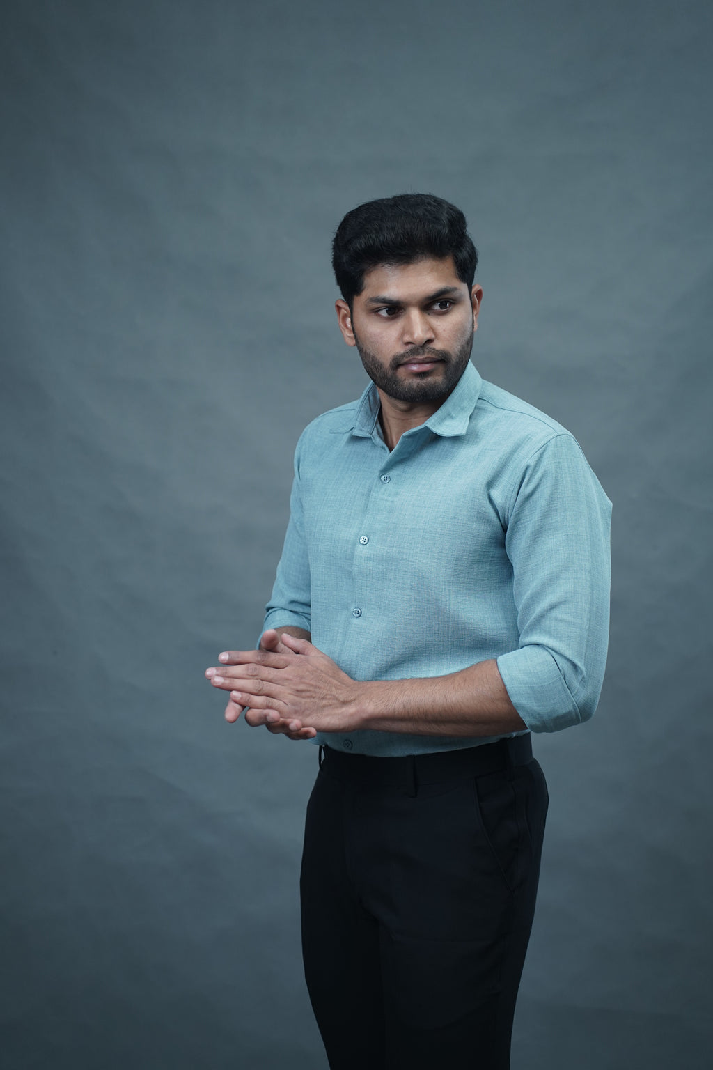 Linen Blended Shirt - Pista Green